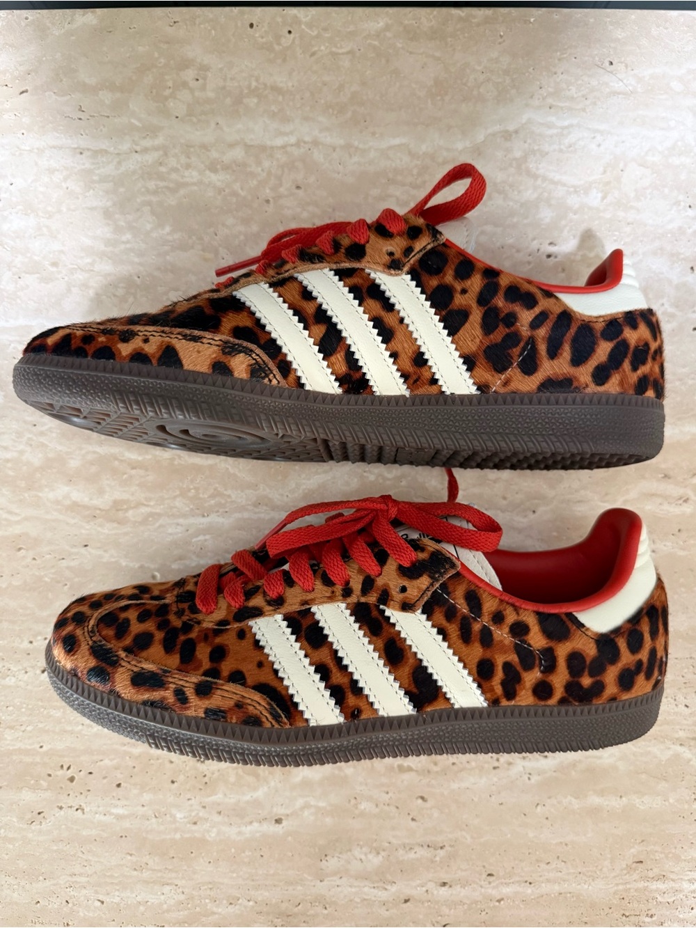 adidas Samba OG Sneakers in Leopard Print Calf Hair - US 7 - Picture 7 of 12